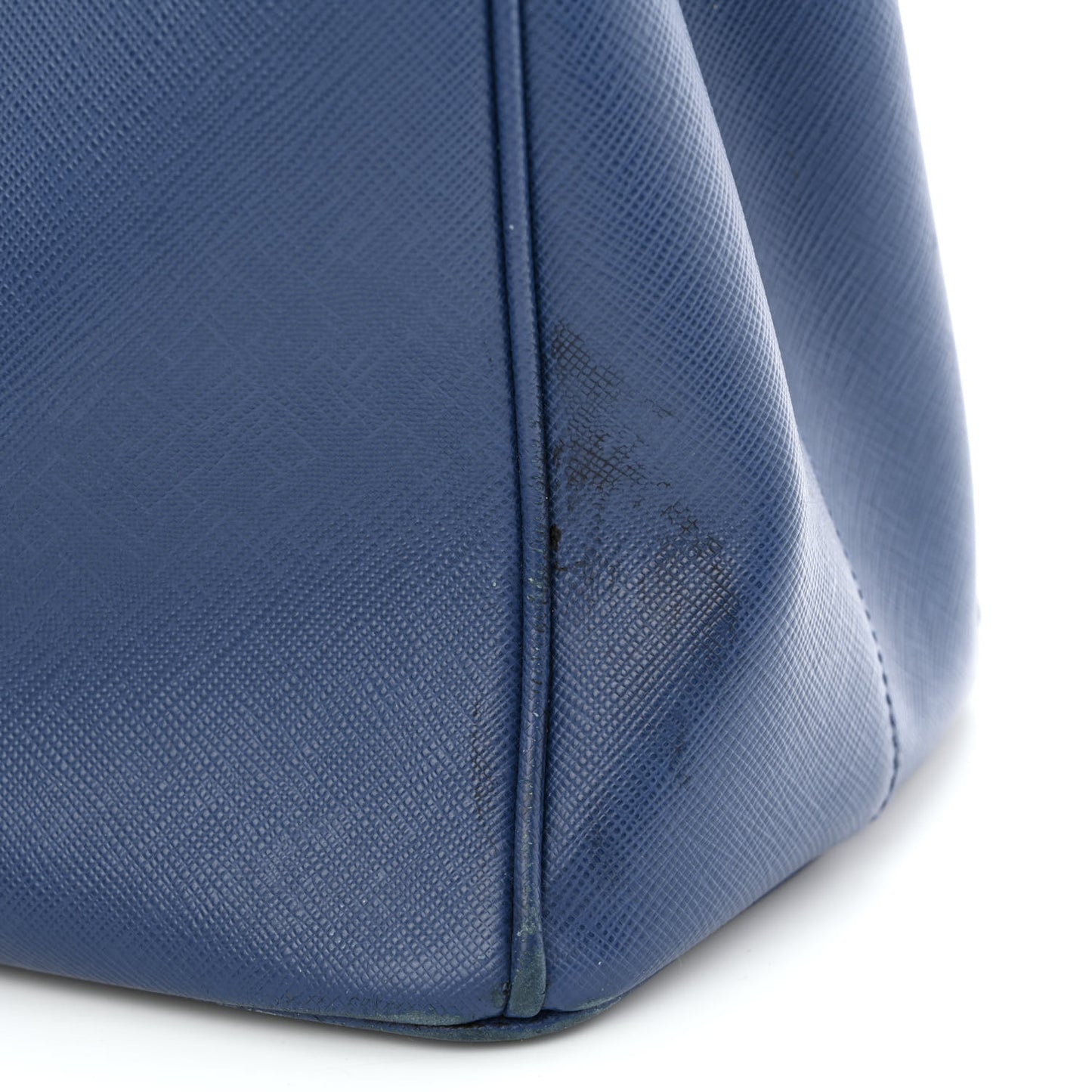 Saffiano Lux Medium Double Zip Tote Bluette