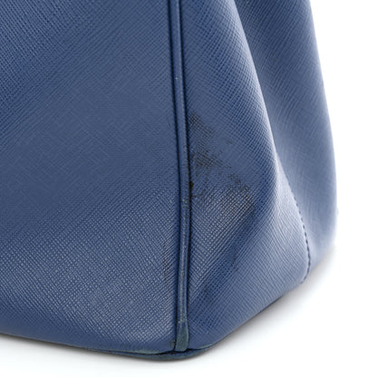 Prada Saffiano Lux Medium Double Zip Tote Bluette 17 of 23