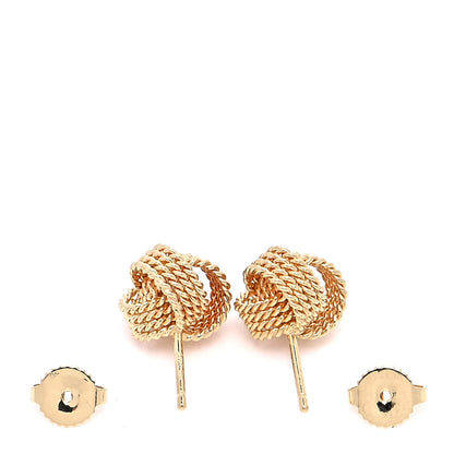 Tiffany 18K Yellow Gold Twist Knot Earrings 4 of 6