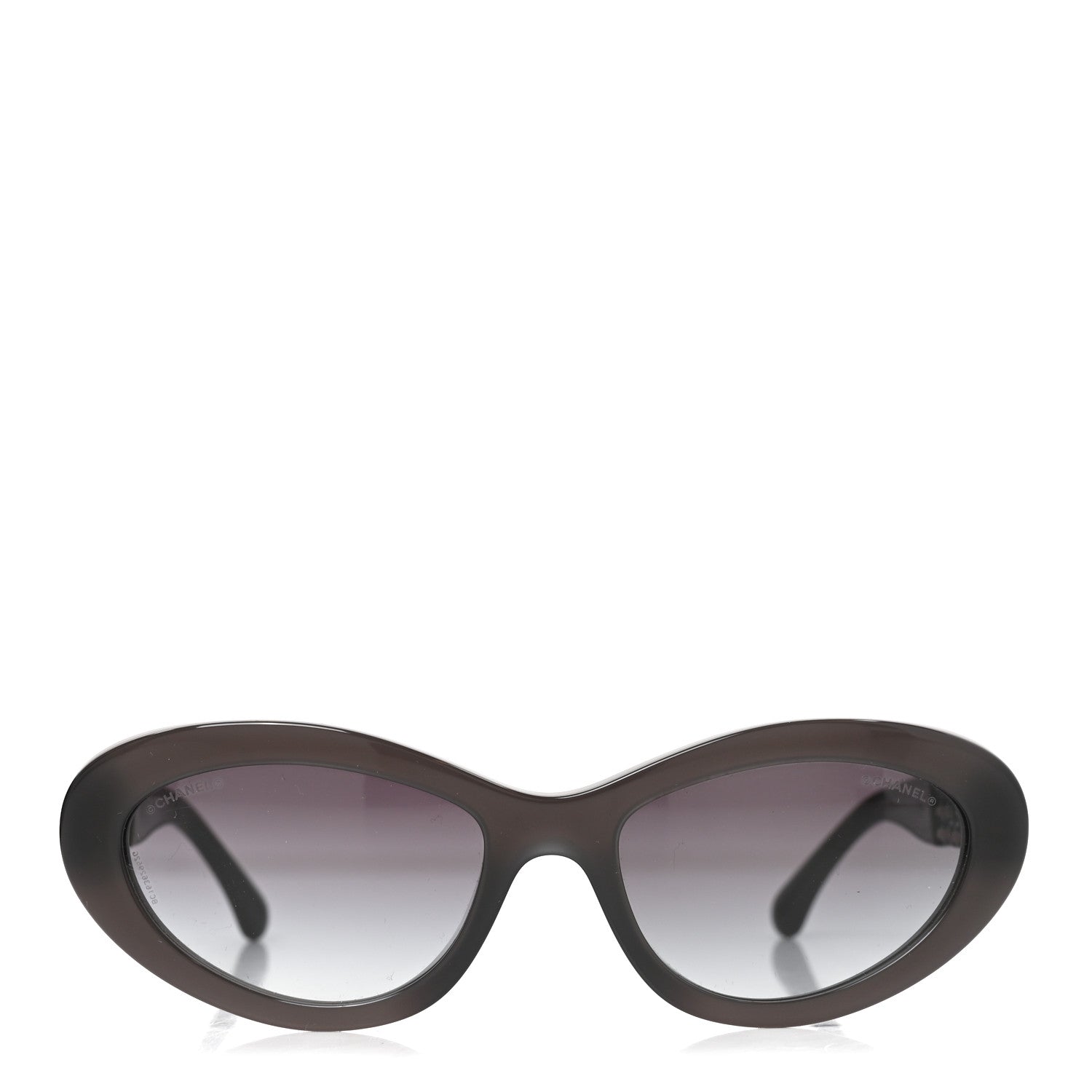 Chanel Acetate Lambskin Cat Eye Sunglasses 5538-Q Grey Multicolor 2 of 7