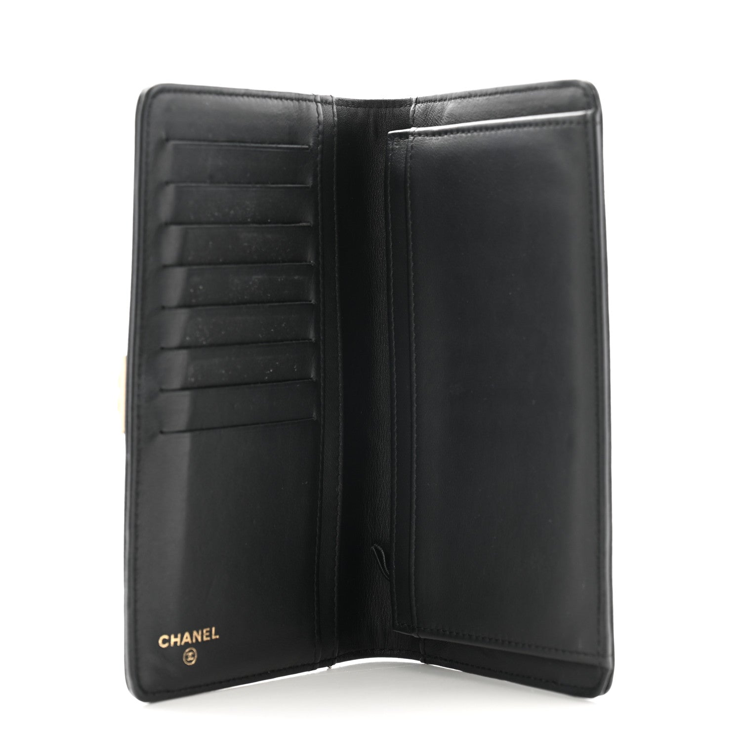 Chanel Caviar Quilted Boy Yen Wallet Black 5 of 12