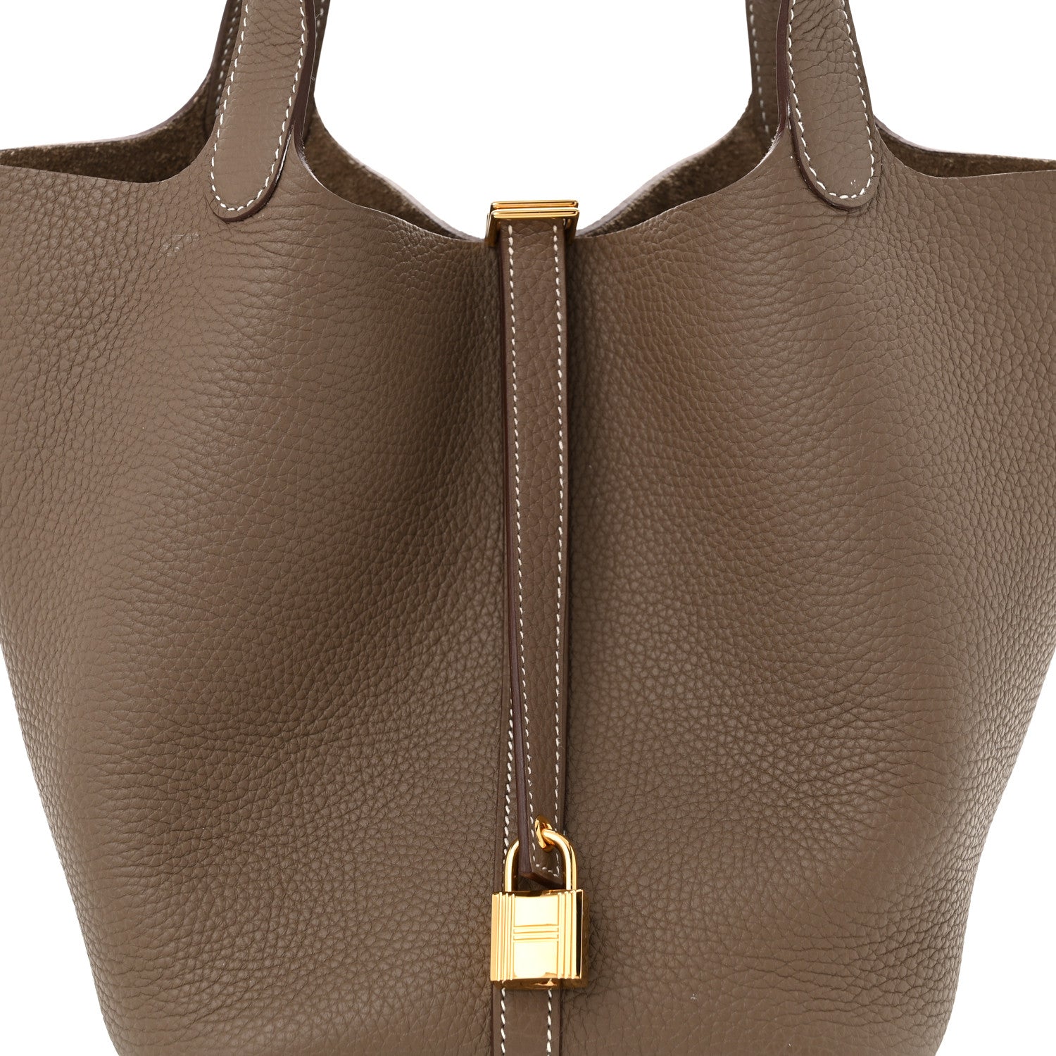 Hermes Taurillon Clemence Picotin Lock 22 MM Etoupe 8 of 12