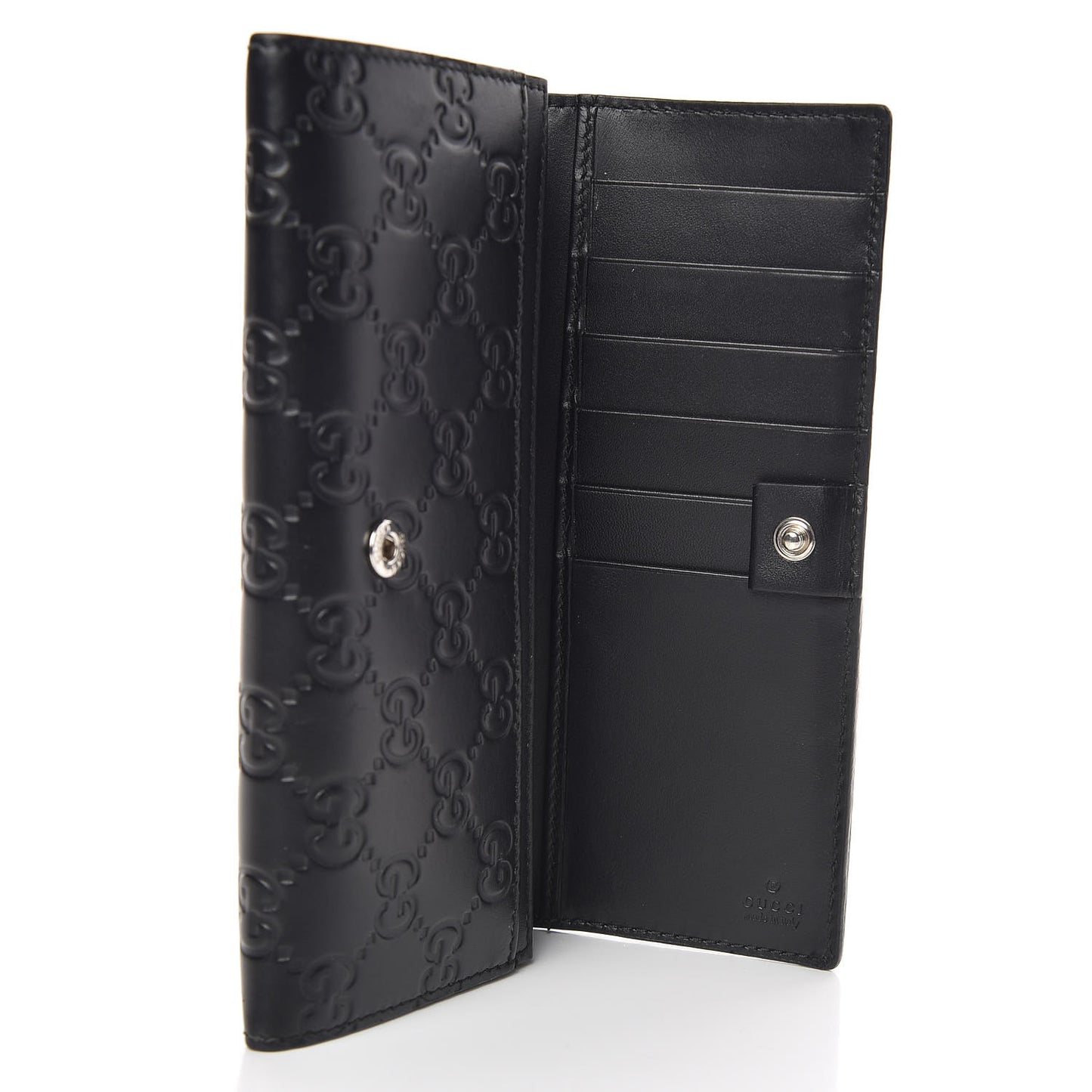 Guccissima Signature Web New Web Continental Wallet Black