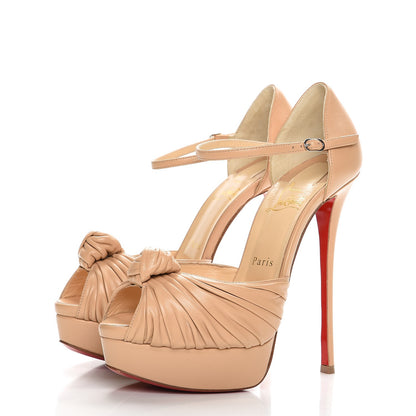 Christian Louboutin Shiny Nappa Marchavekel 150 Platform Sandals 38.5 Doudou 3 of 12