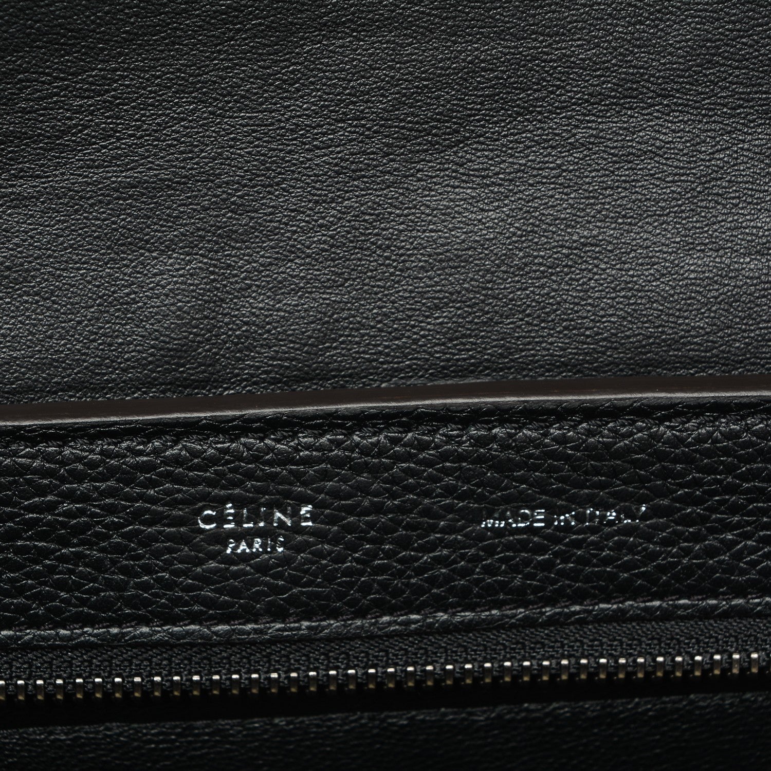 Celine Drummed Calfskin Suede Medium Trapeze Black 7 of 8