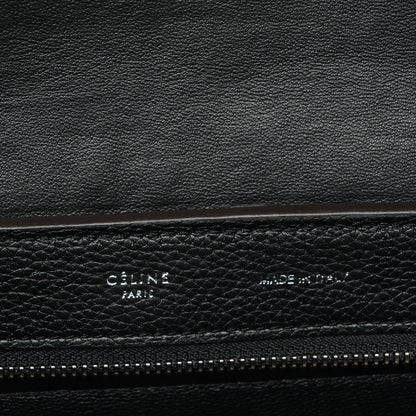 Celine Drummed Calfskin Suede Medium Trapeze Black 7 of 8