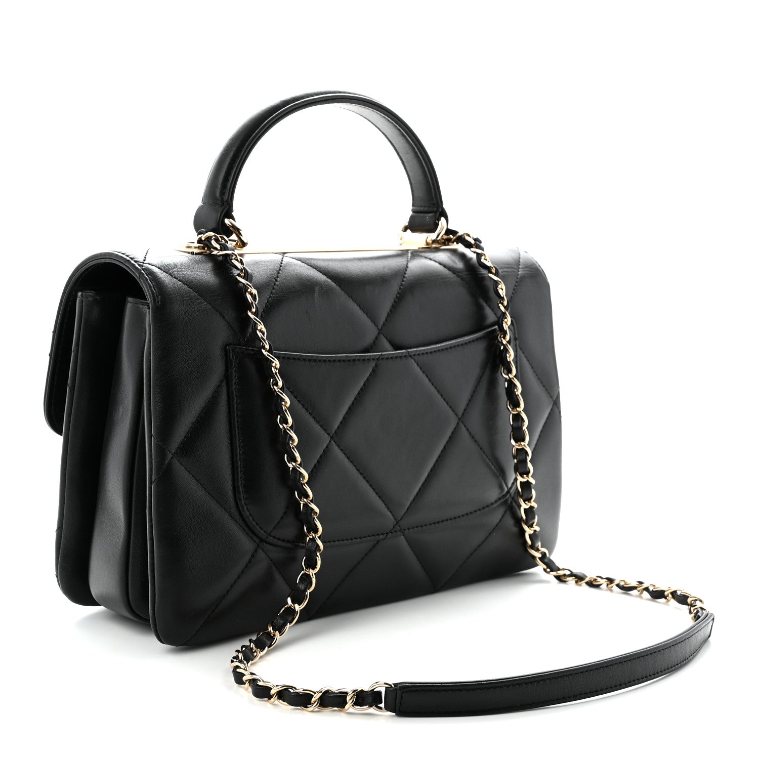 Chanel Lambskin Quilted Medium Trendy CC Flap Dual Handle Bag Black 3 of 10