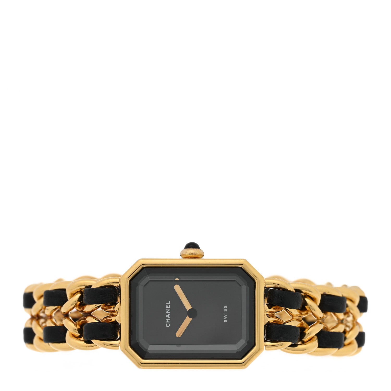 Chanel Stainless Steel Lambskin 20mm Chain Premiere Quartz Watch Gold M 2 of 4