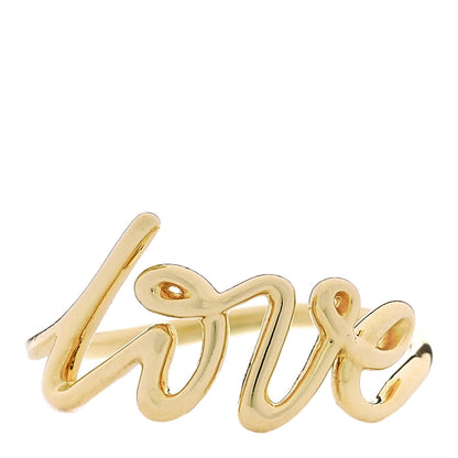 Tiffany 18K Yellow Gold Paloma's Graffiti Love Ring 53 6.5 1 of 5
