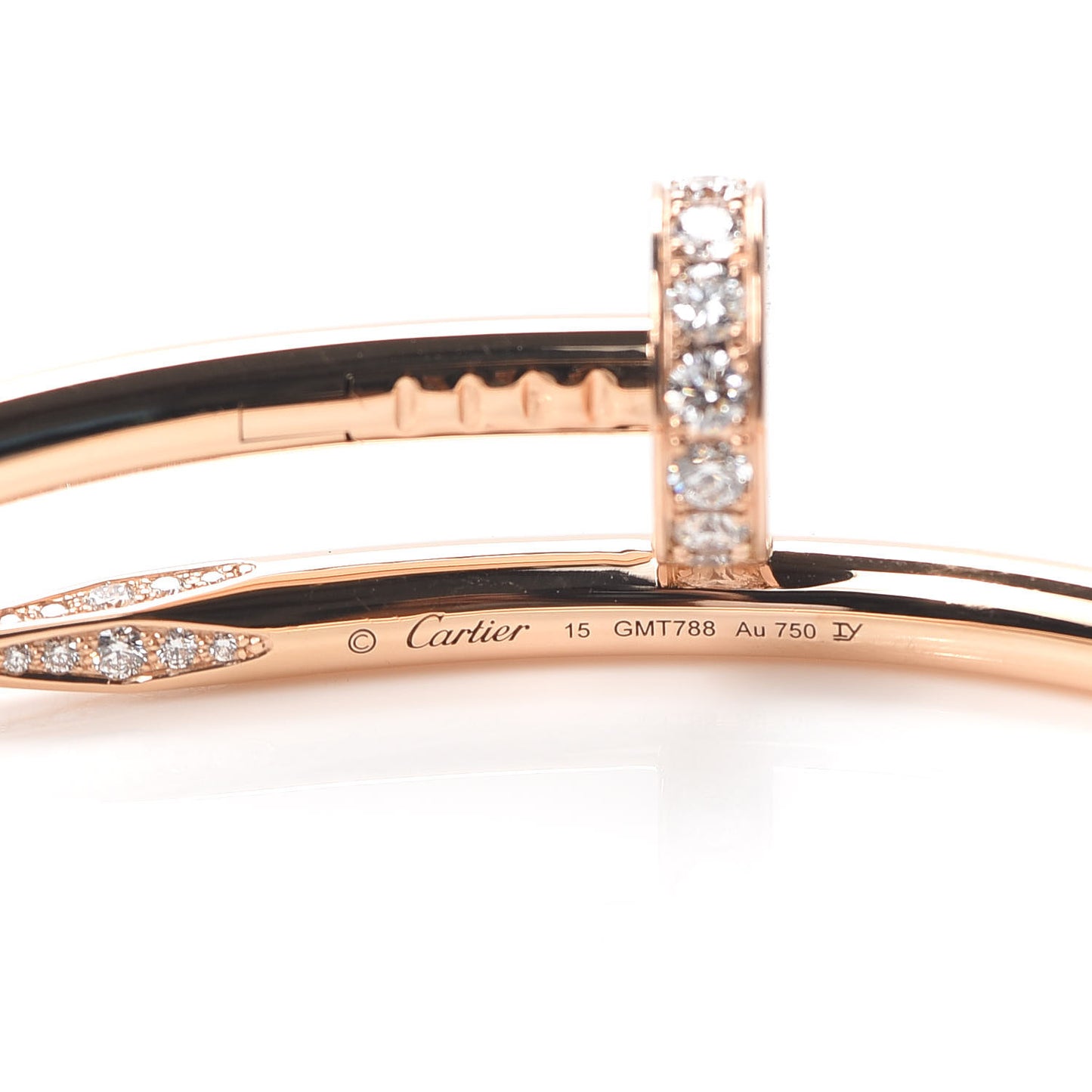 18K Pink Gold Diamond Juste Un Clou Bracelet 15