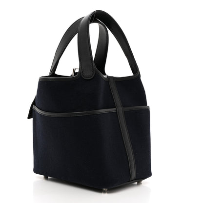 Hermes Toile Goeland Swift Cargo Picotin Lock 18 Bleu Marine Black 2 of 10