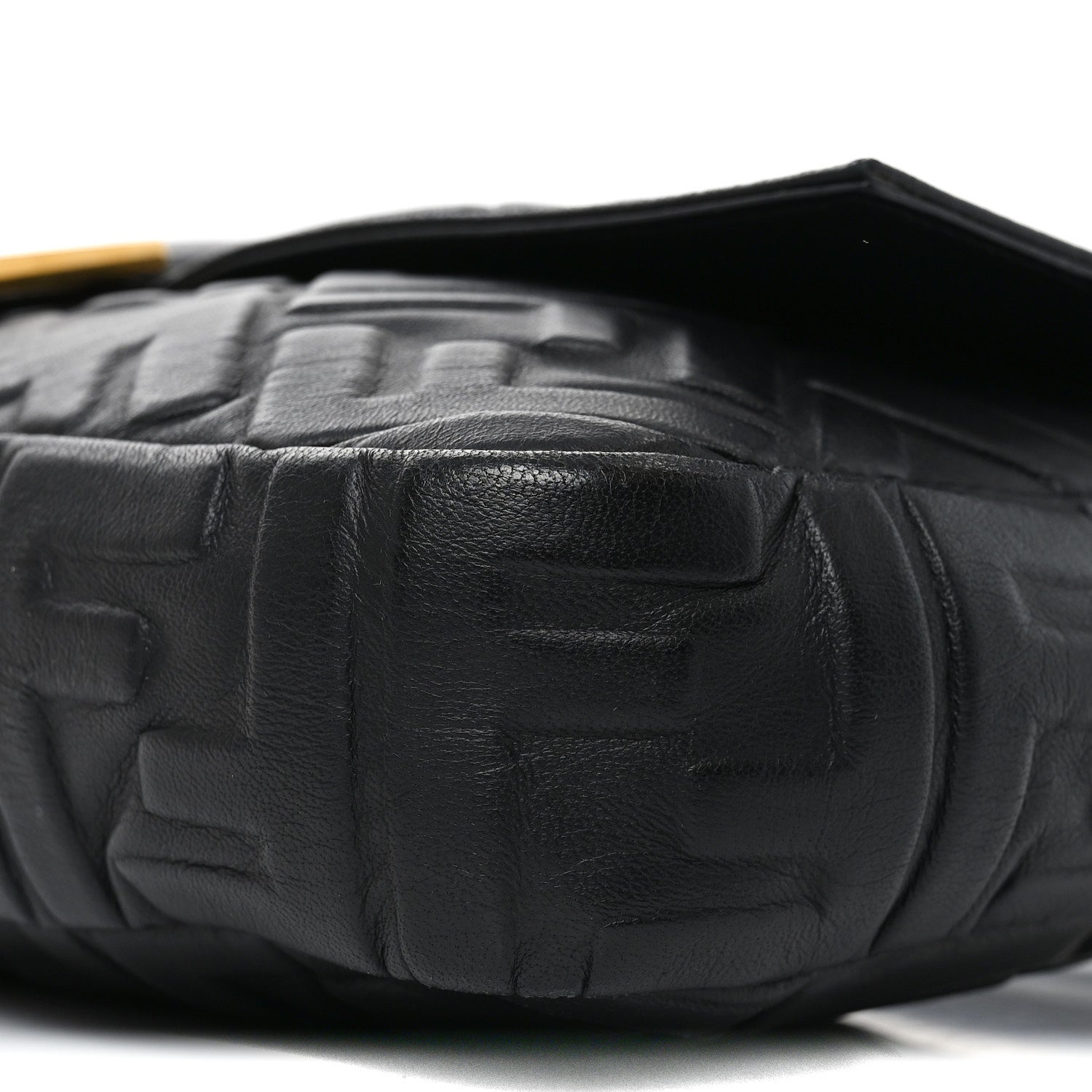 Fendi Nappa FF 1974 Embossed Large Baguette Black 10 of 10