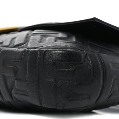 Fendi Nappa FF 1974 Embossed Large Baguette Black 10 of 10