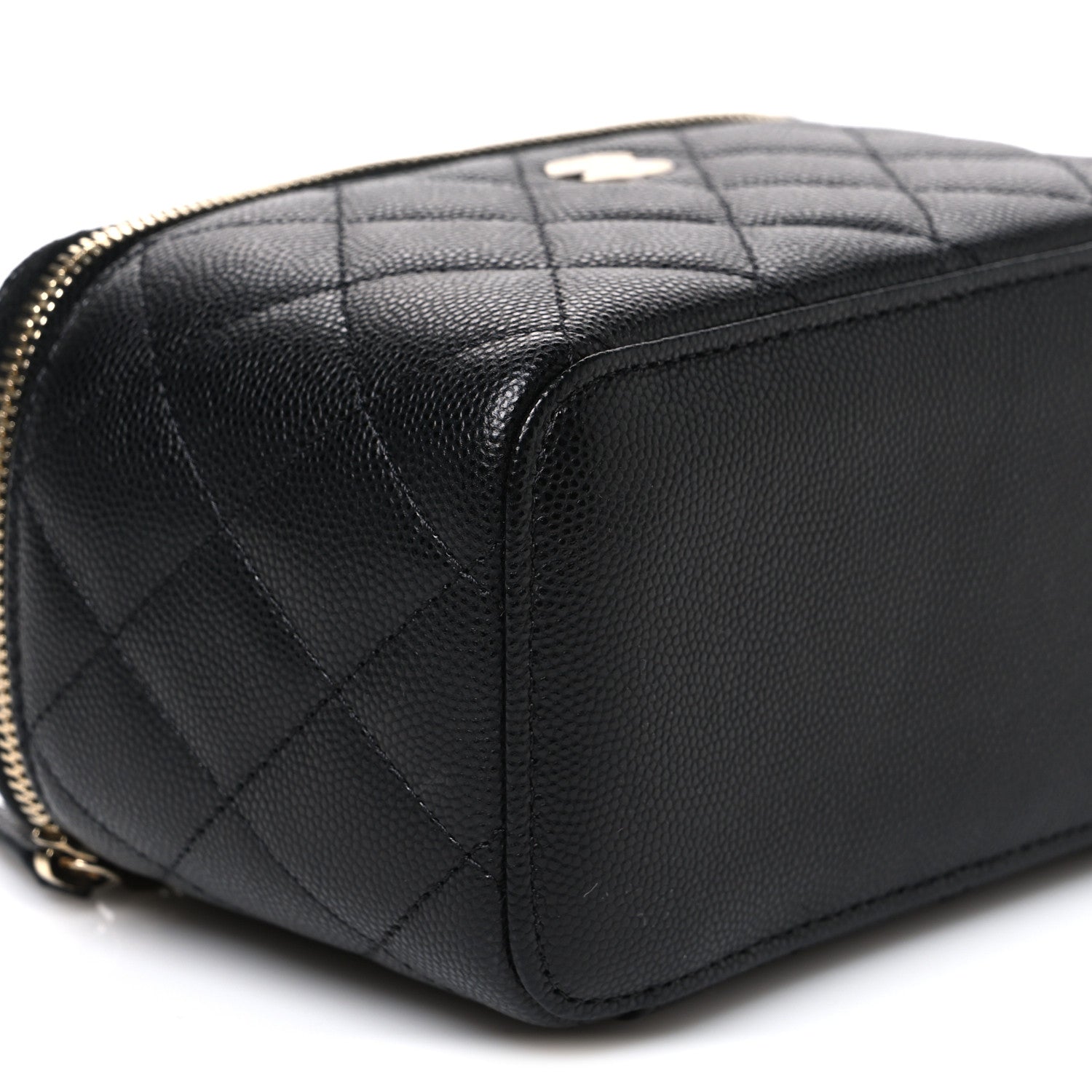 Chanel Caviar Quilted Small Vanity Case With Chain Black 9 of 10