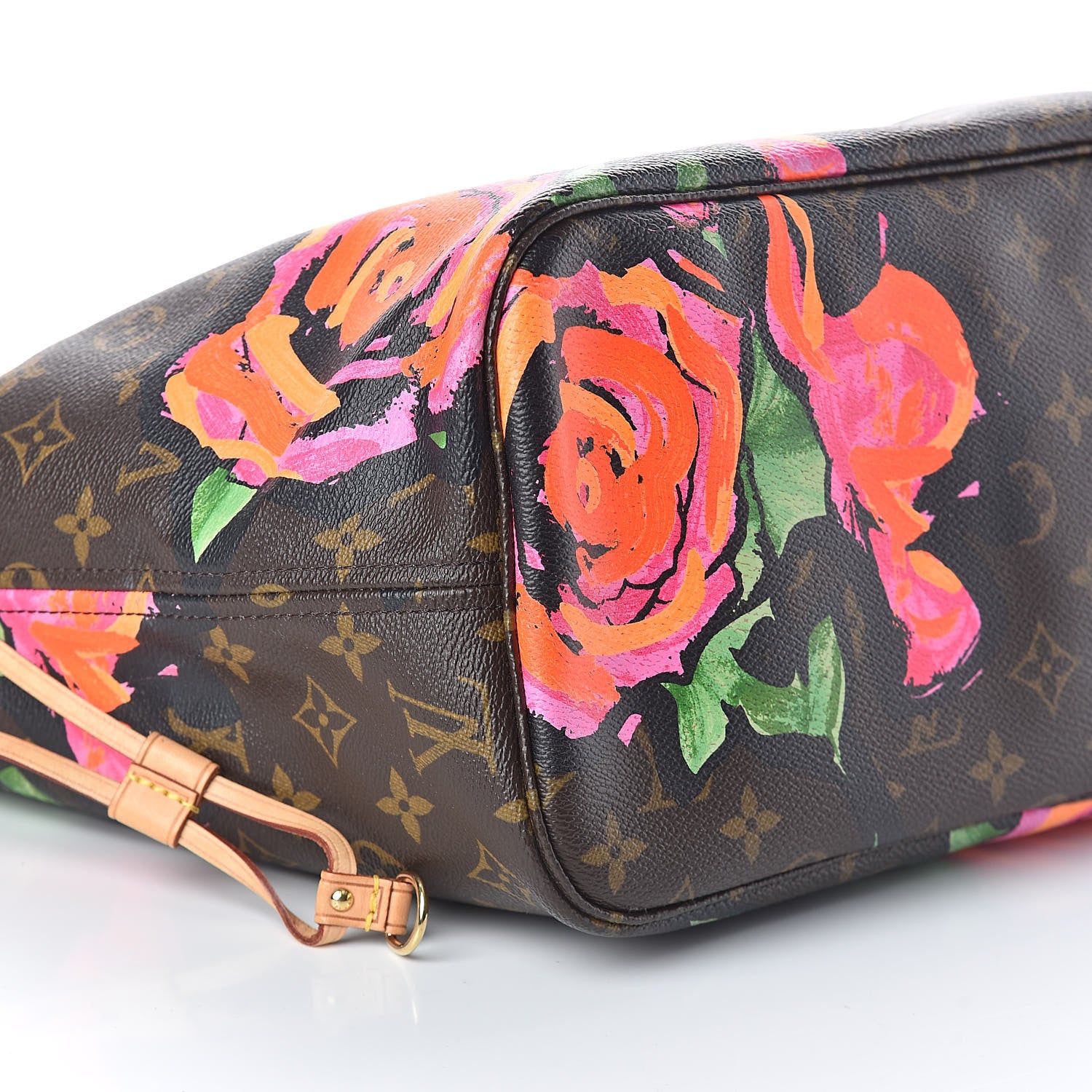 Louis Vuitton Monogram Roses Neverfull MM 9 of 15