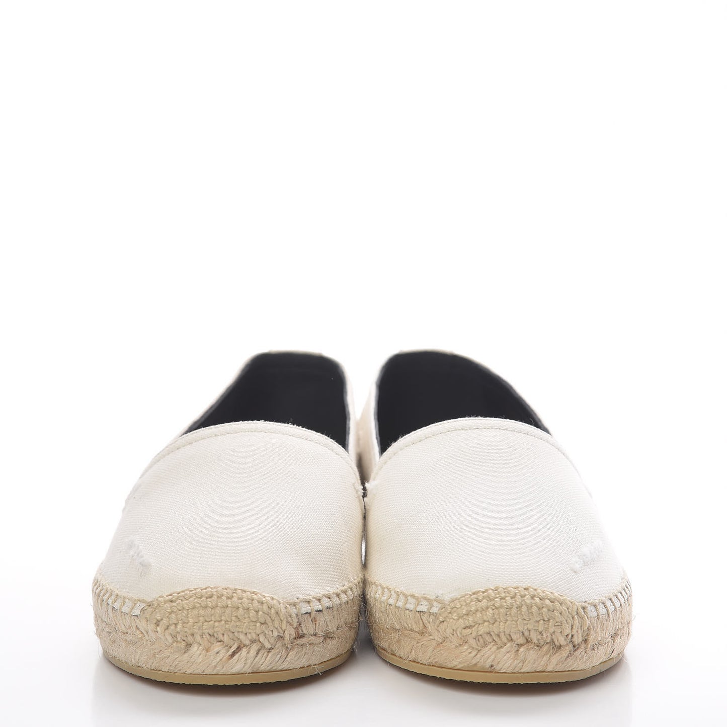 Canvas Elba Logo Embroidered Espadrilles 35 Panna