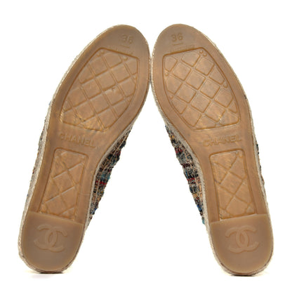 Chanel Tweed Grosgrain CC Espadrilles 36 Multicolor 12 of 12