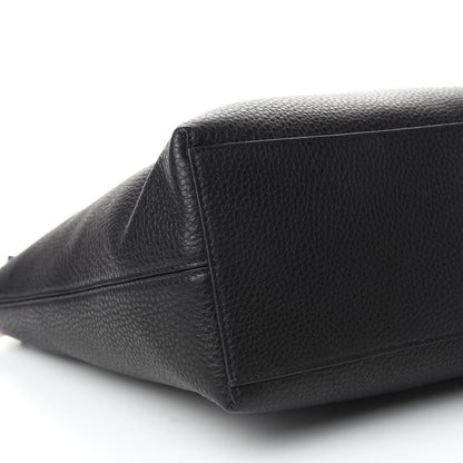 Valentino Garavani Grained Calfskin Rockstud Shoulder Tote Black 5 of 8