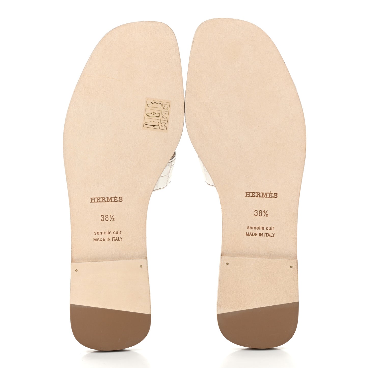 Matte Niloticus Crocodile Himalaya Oran Sandals 38.5 Blanc