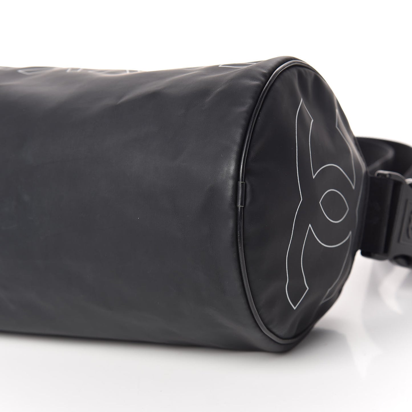 Rubber Nylon Small Sport Duffle Black