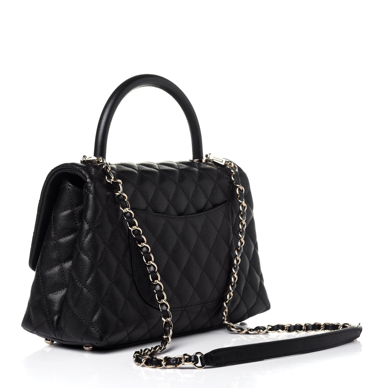 Chanel Caviar Quilted Small Coco Handle Flap Black 2 of 11
