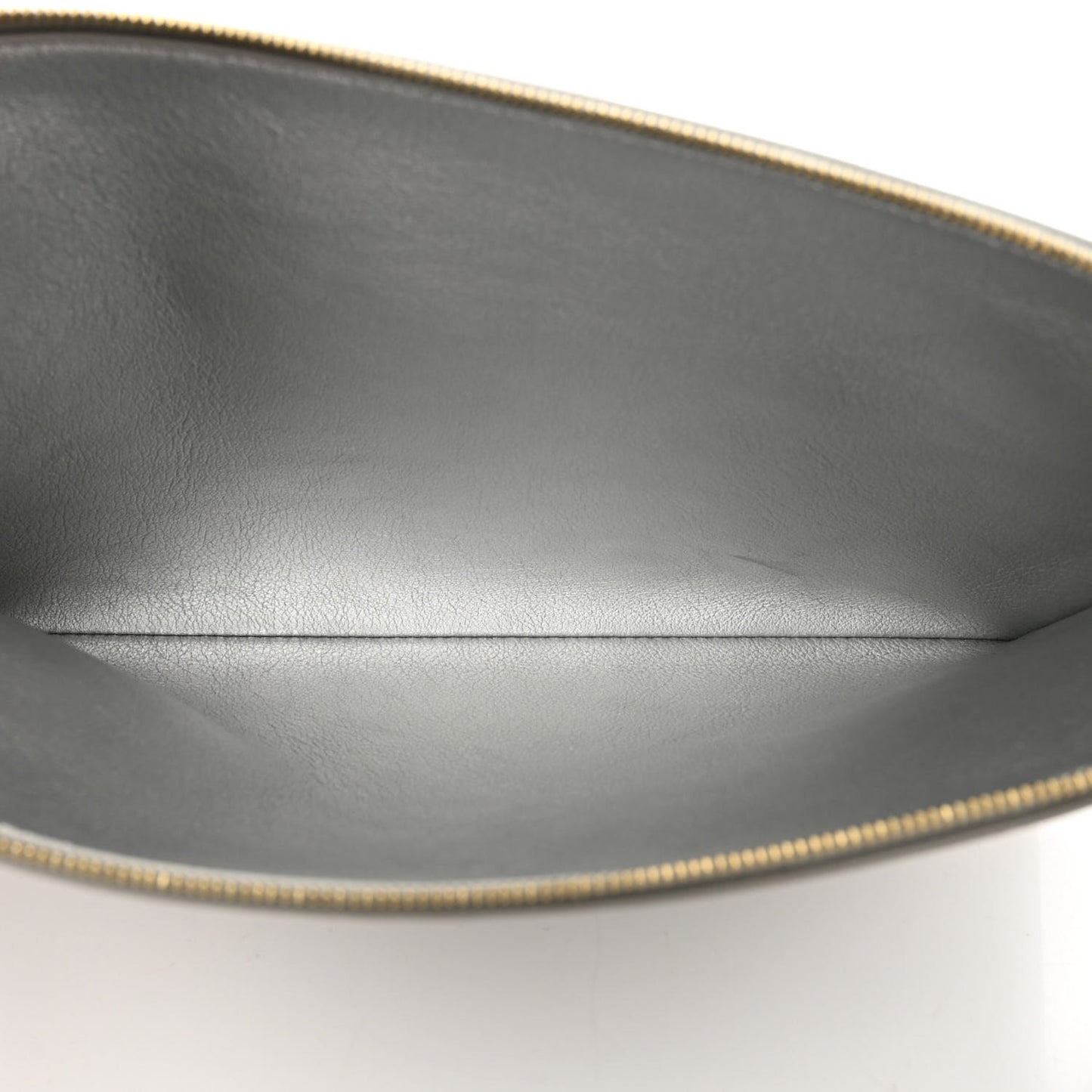 Metallic Calfskin Cuir Triomphe Coin and Card Pouch With Hook