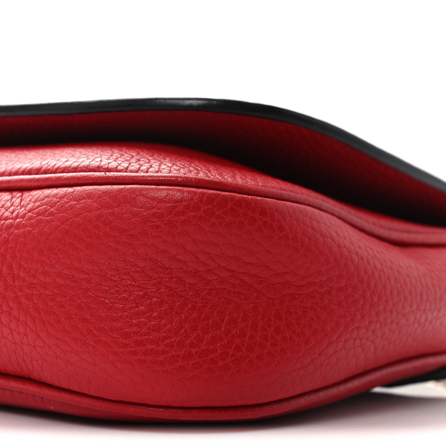 Gucci Pebbled Calfskin Medium Soho Flap Crossbody Vibrant Red 10 of 10