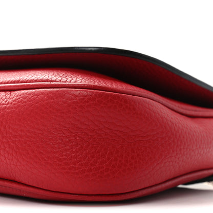 Gucci Pebbled Calfskin Medium Soho Flap Crossbody Vibrant Red 10 of 10