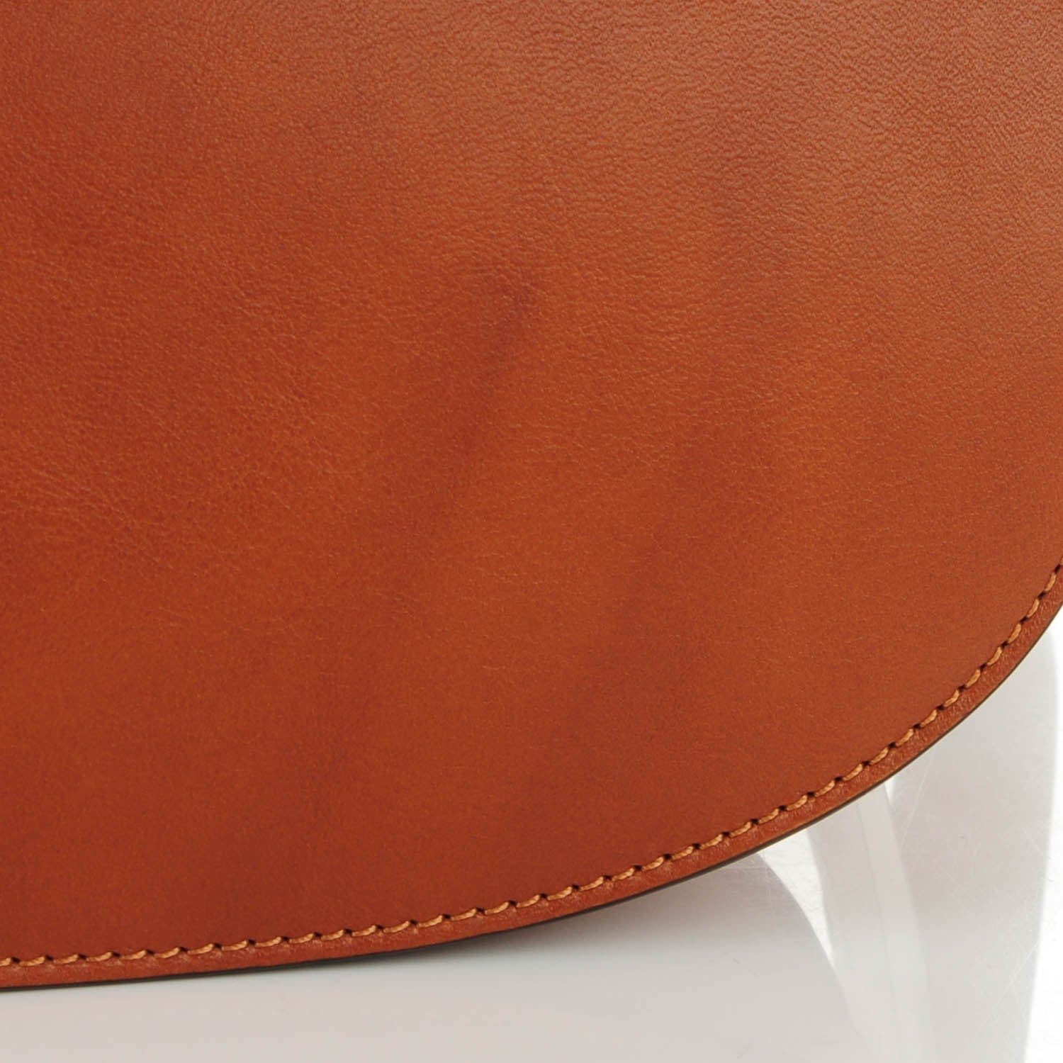 Chloe Calfskin Perforated Small Hudson Shoulder Bag Caramel 8 of 9