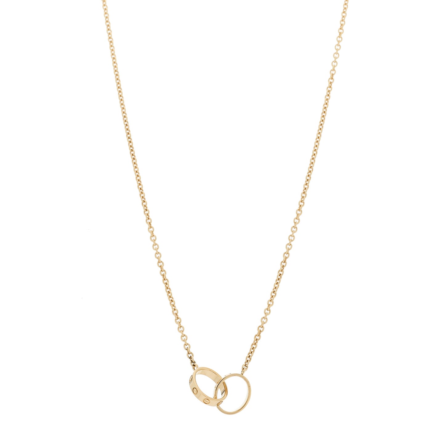 18K Yellow Gold Interlocking LOVE Necklace