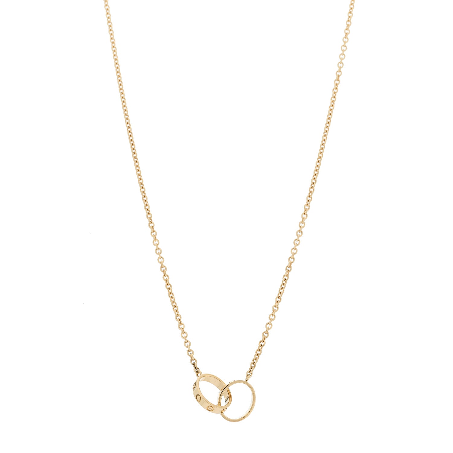 Cartier 18K Yellow Gold Interlocking LOVE Necklace 1 of 6