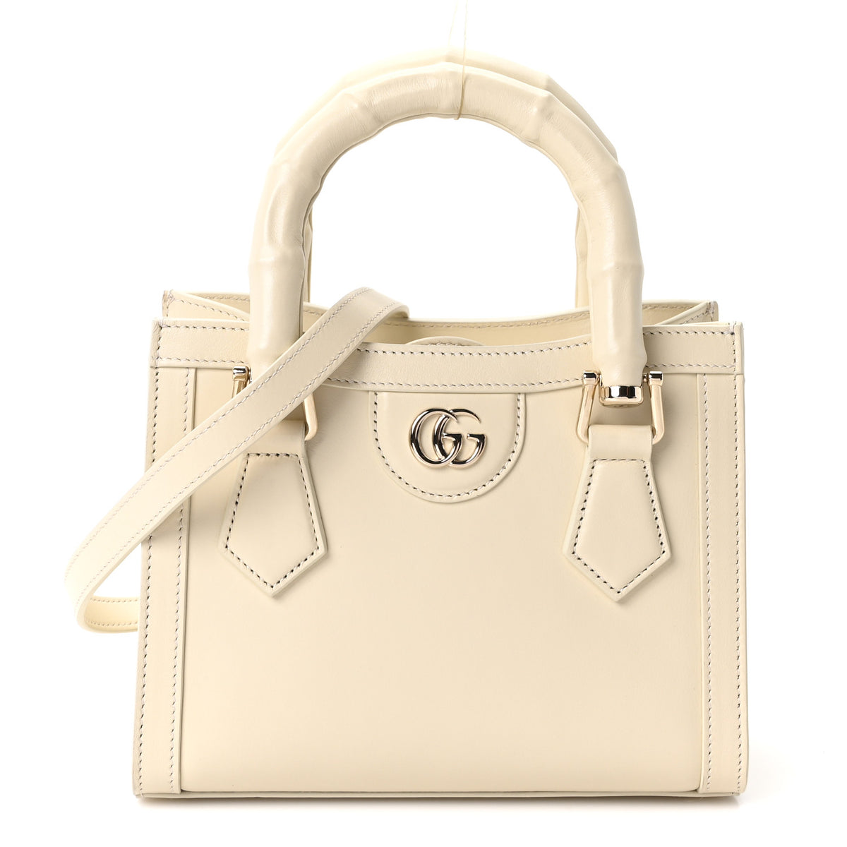Gucci Sweetbread Calfskin Mini Diana Tote Bag New Ivoire 1 of 10