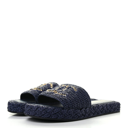 Chanel Cord CC Espadrille Slip On Sandals 39 3 of 8