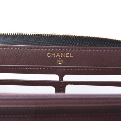 Chanel Caviar Quilted Large Gusset Zip Around Wallet Black 6 of 9