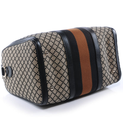 Gucci Diamante Vintage Web Medium Boston Black 4 of 9