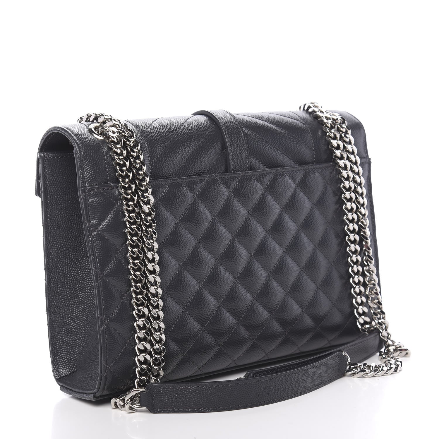 Saint Laurent Grain De Poudre Textured Mixed Matelasse Medium Triquilt Monogram Satchel Earth 3 of 9
