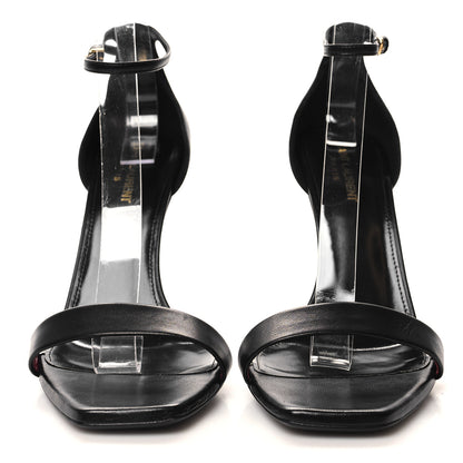 Saint Laurent Calfskin Amber 105 Ankle Strap Sandals 40 Black 2 of 9