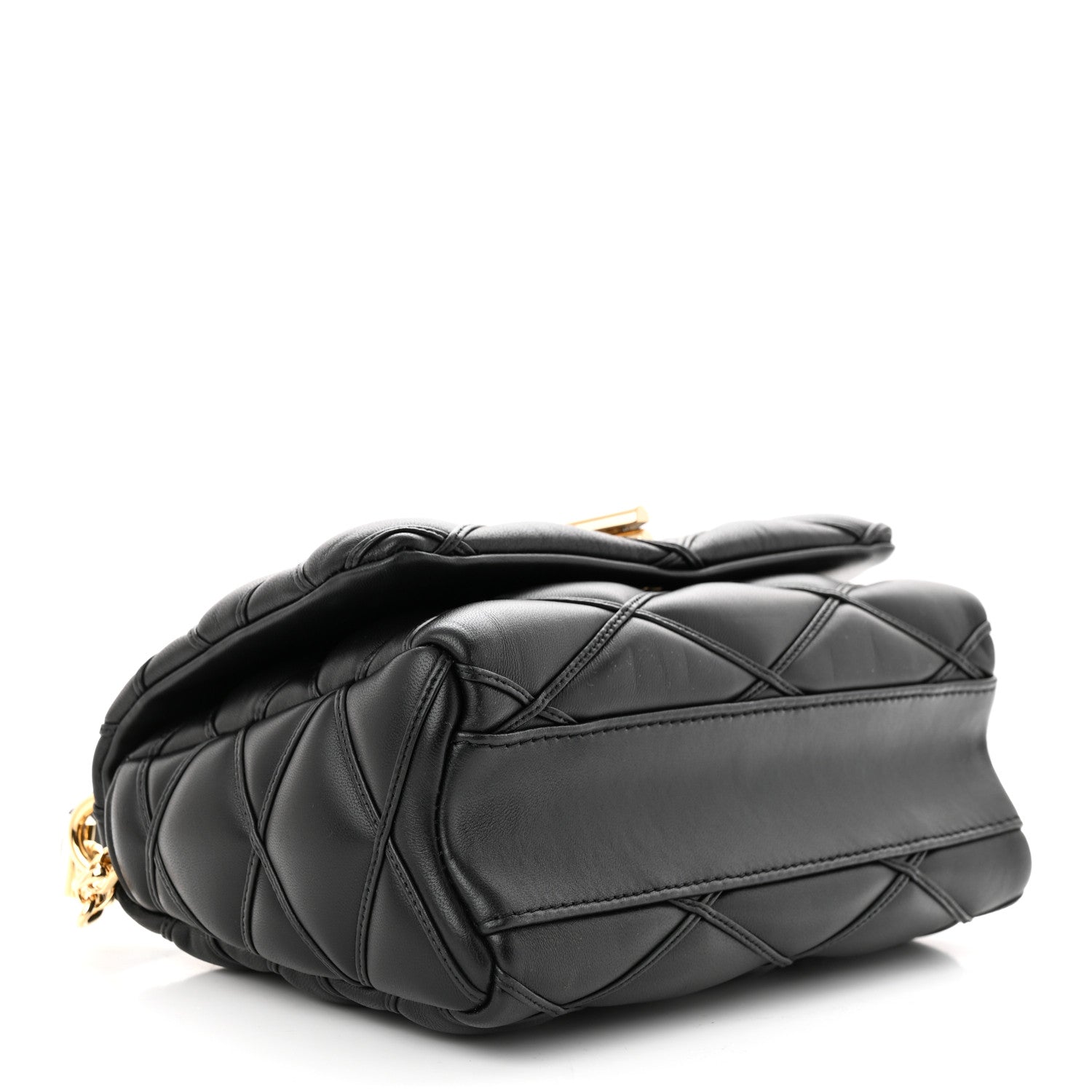 Louis Vuitton Lambskin Malletage Top Handle GO-14 MM Black 5 of 10