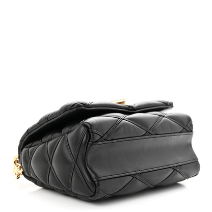 Louis Vuitton Lambskin Malletage Top Handle GO-14 MM Black 5 of 10