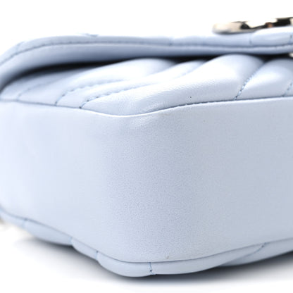 Gucci Lambskin Matelasse Mini GG Marmont Shoulder Bag Porcelain Light Blue 9 of 10