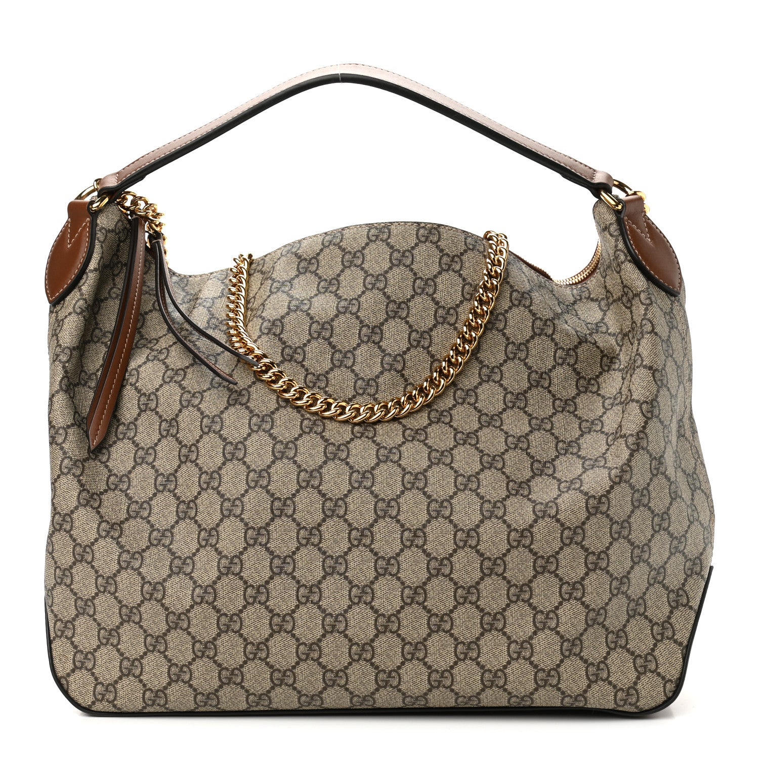 Gucci GG Supreme Monogram Large Linea A Hobo Light Brown 1 of 11