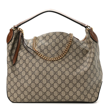 Gucci GG Supreme Monogram Large Linea A Hobo Light Brown 1 of 11