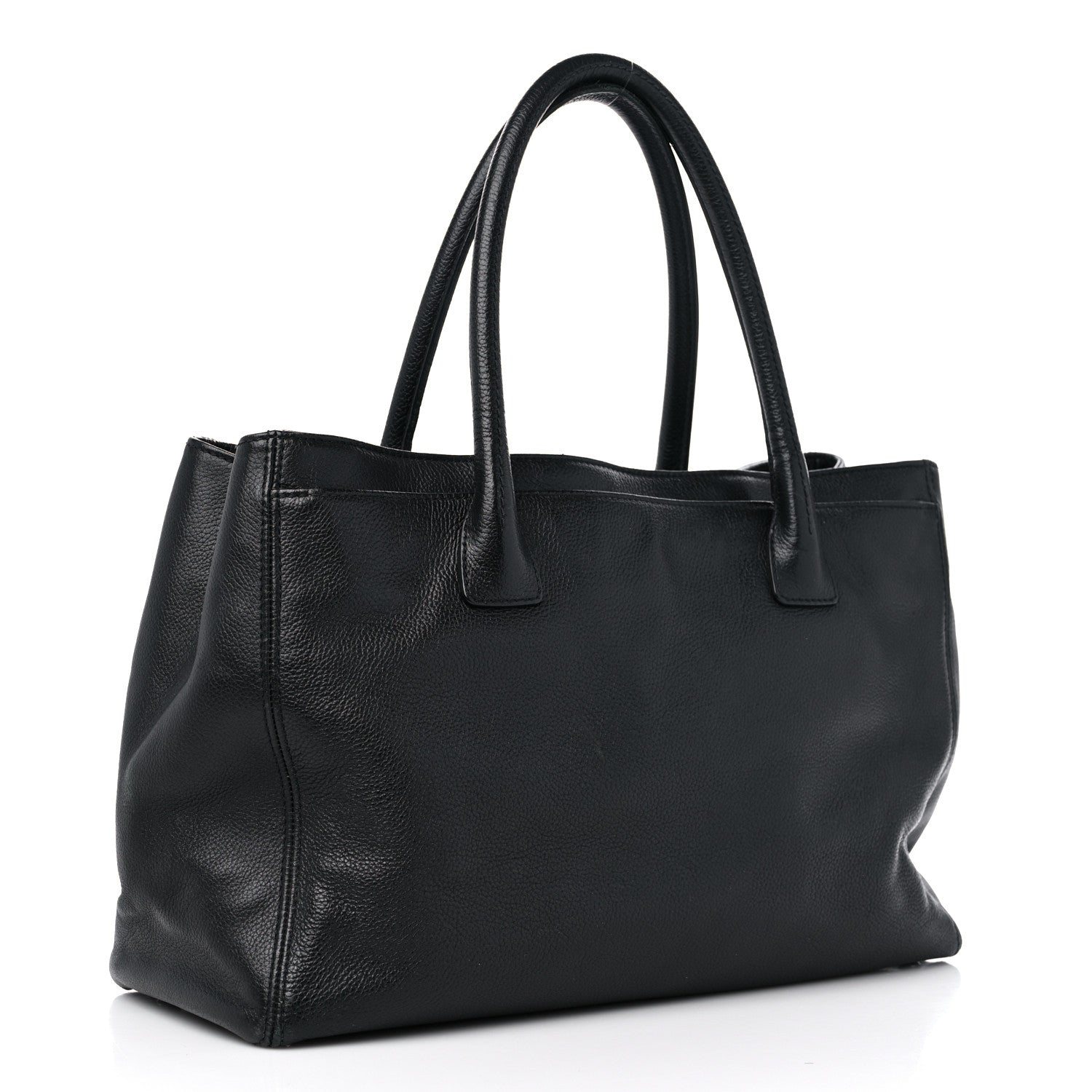 Chanel Calfskin Mademoiselle Lock Cerf Executive Shopper Tote Black 5 of 22