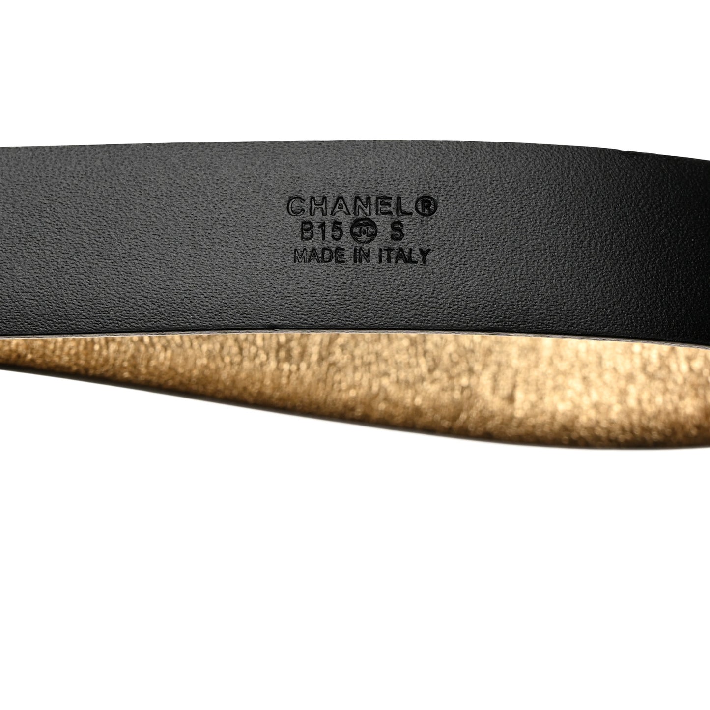 Metallic Lambskin Crystal Baguette Logo Belt 75 30 Gold