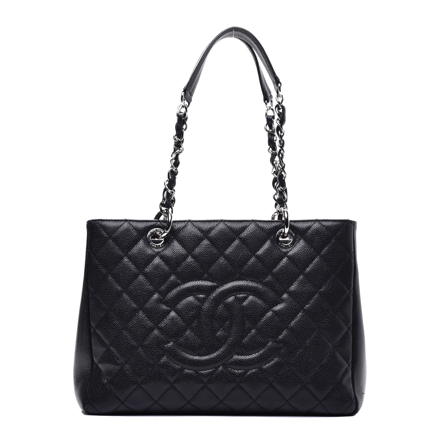 Caviar Quilted Grand Shopping Tote GST Black