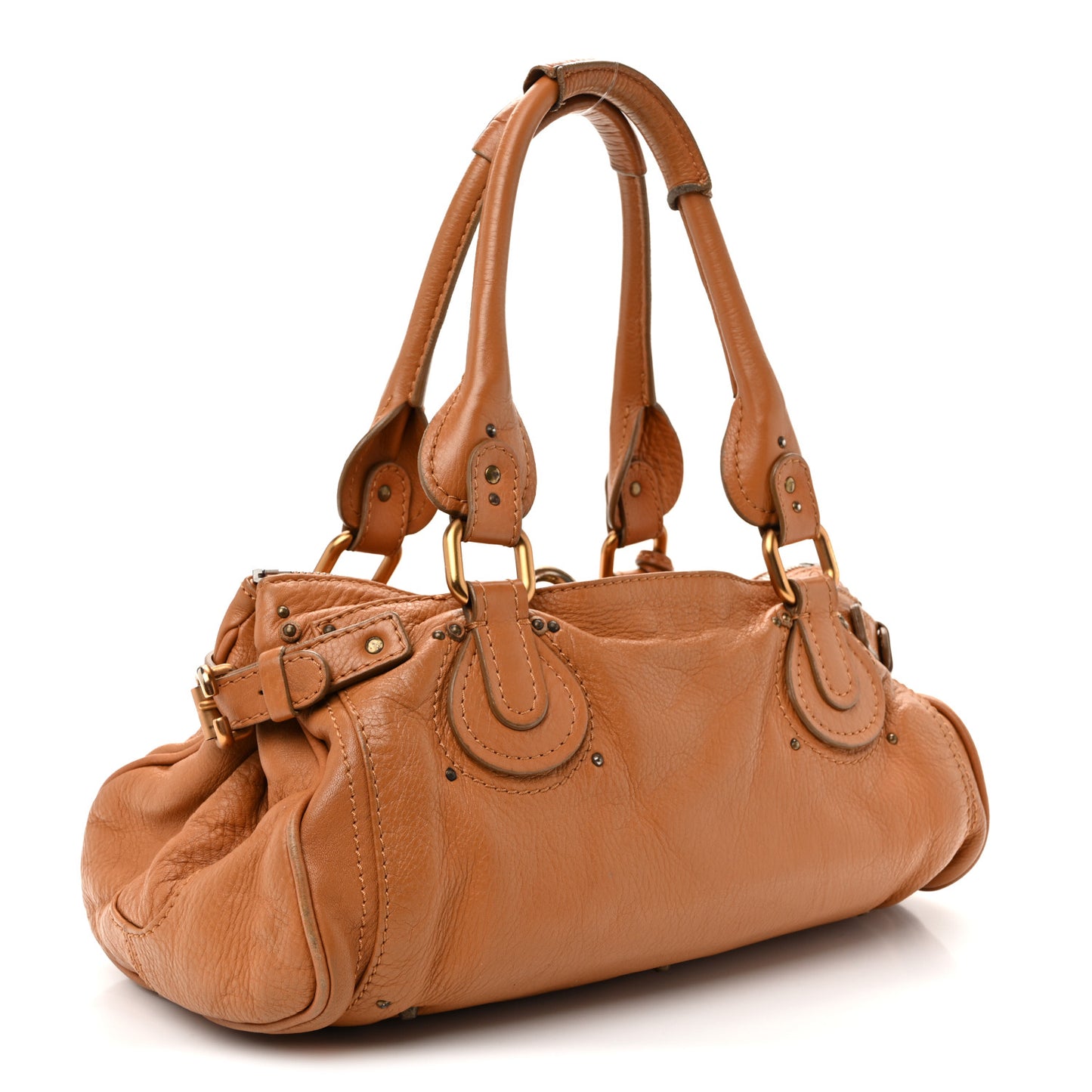 Calfskin Medium Paddington Satchel Tan