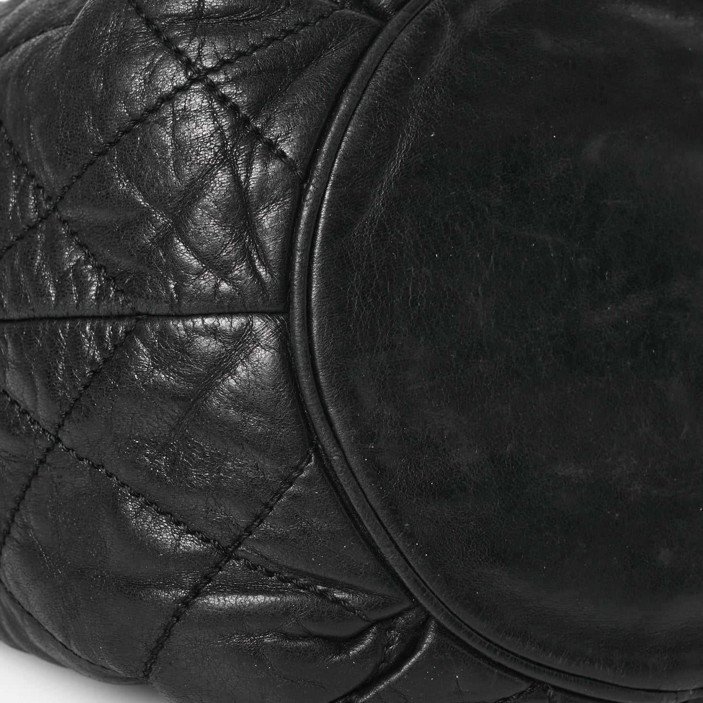 Lambskin Quilted Cloudy Bundle Hobo Black