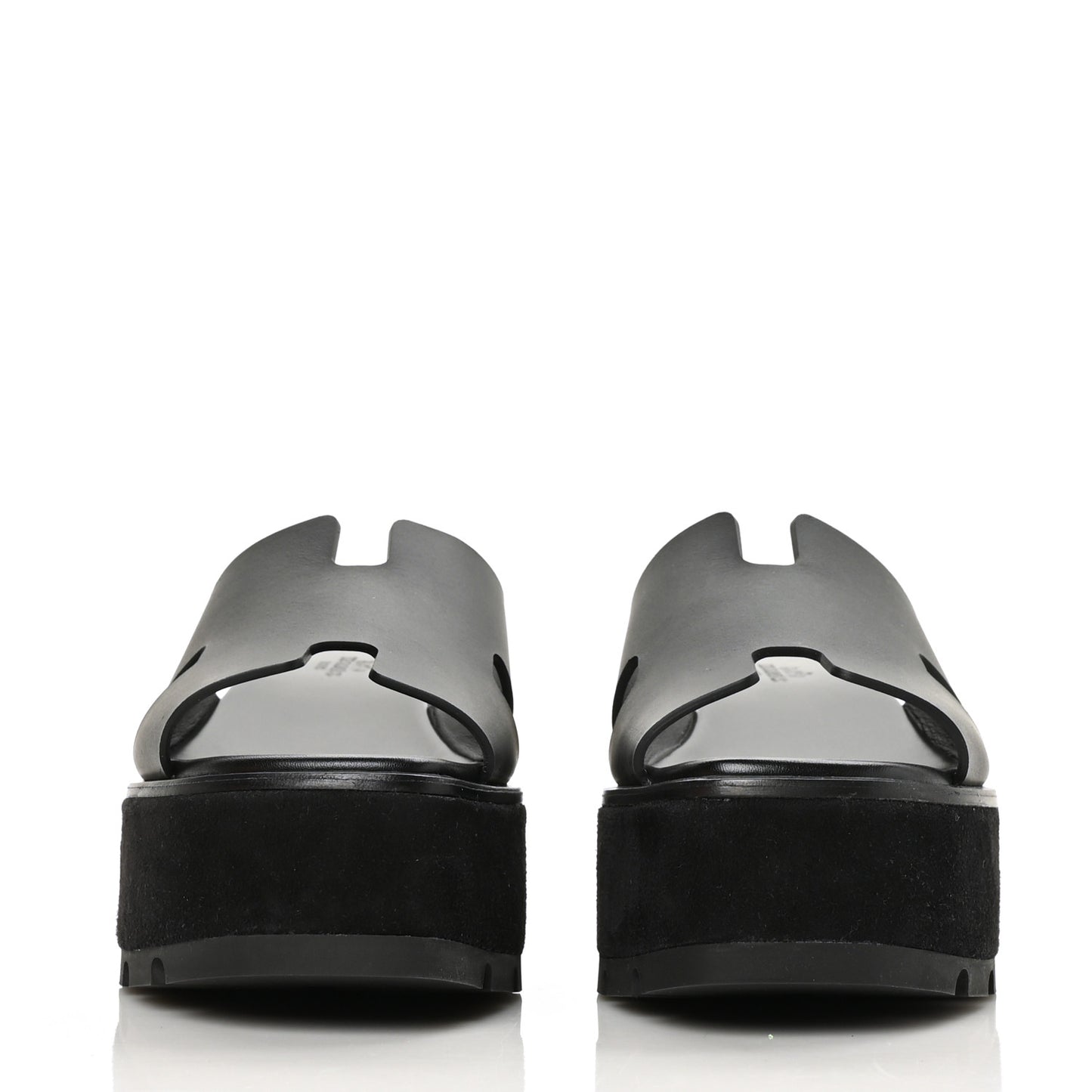 Calfskin Suede Eze 30 Sandals 37 Black