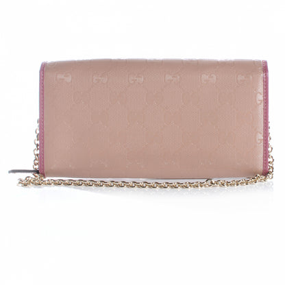Gucci Imprime Monogram GG Pierce Chain Clutch Wallet Pink 3 of 9
