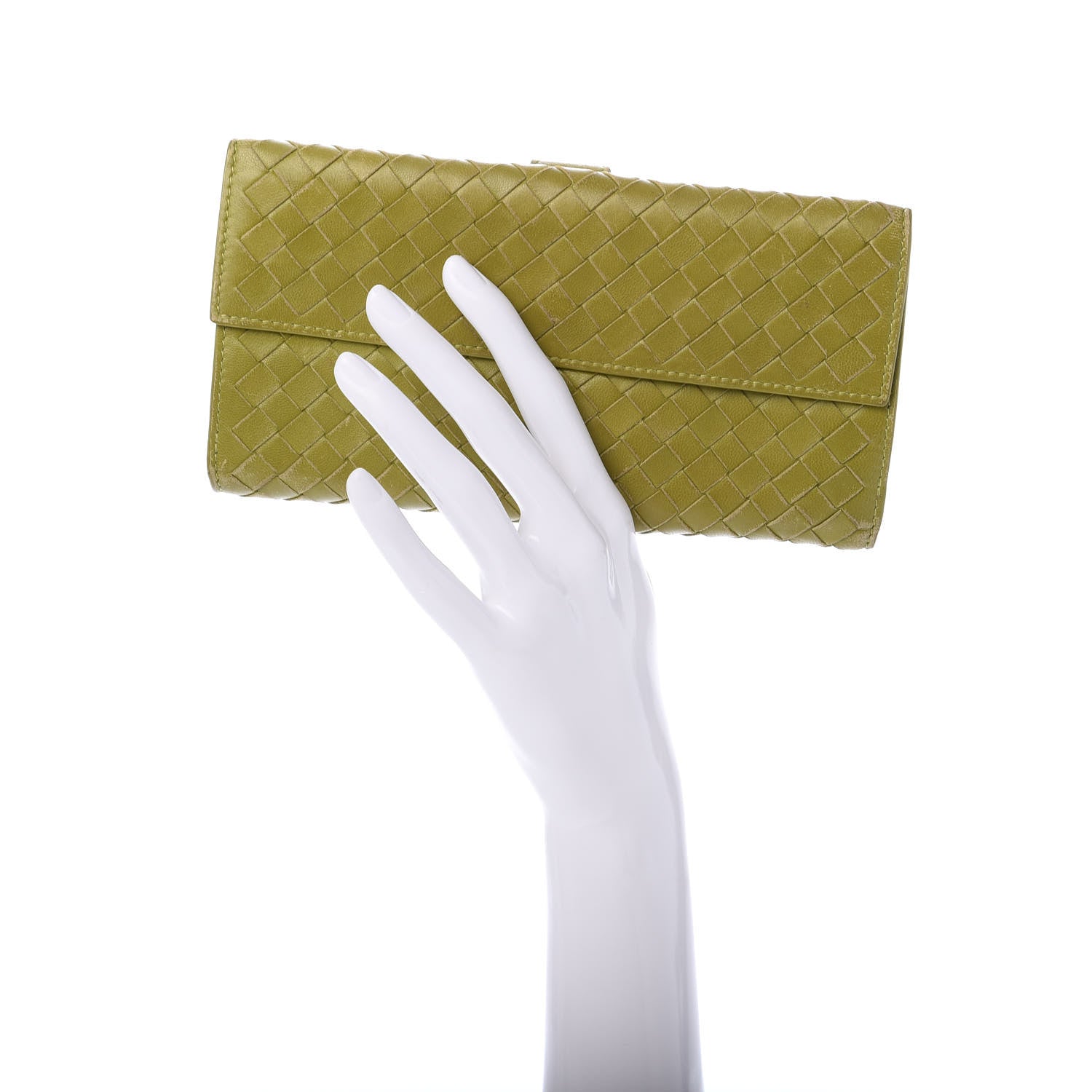 Bottega Veneta Nappa Intrecciato Continental Flap Wallet Green 2 of 7